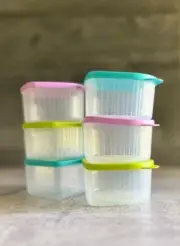 Tupperware Fresh 'N Cool Small Containers, (blue, green, and pink) - NEW