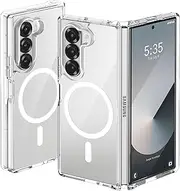 [ORETECH] Magnetic Shockproof for Samsung Galaxy Z Fold 6 Case, Samsung Z Fold 6 Cover, Fit for MagSafe, [Anti-Yellowing] Ultra Thin Anti-Scratch Transparent Flexible TPU Bumper z Fold 6 Case-Clear