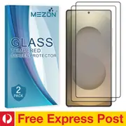 [2 Pack] Full Coverage Samsung Galaxy S25 Ultra (6.9") Tempered Glass Crystal Clear Fingerprint Unlock Premium 9H HD Screen Protector by MEZON (Galaxy S25 Ultra, 9H Full) – FREE EXPRESS
