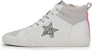 [VINTAGE HAVANA] Womens Lester Star Perforated High Sneakers Shoes Casual - Grey