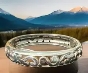 Brighton CONTEMPO Silver Medium Hinged Bangle List $58 NWT