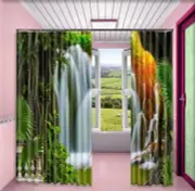 3D Waterfall 43 Blockout Photo Curtain Print Curtains Drapes Fabric Window AU