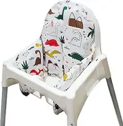 MISSEIAR High Chair Cushion With Cover for IKEA Antilop, Wooden Chair Pad Pillow, Built-in Inflatable Cushion