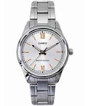 Casio Quartz LTP-V005D-7B2 White Dial Stainless Steel Analog Womens Ladies Watch
