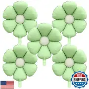 GOTPASS Green Flower Balloon Matte Color Green Daisy Aluminum Foil Balloons f