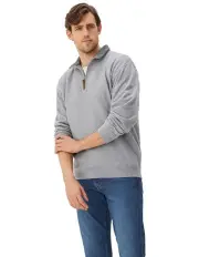 [R.M.Williams] Mulyungarie 1/4 Zip Sweat Top in Grey Marle