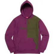 Supreme Split Old English Hooded Sweats Plum Medium F/W 17