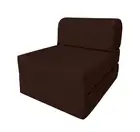 Brown Sleeper Chair Folding Foam Beds, Portable Studio Guest Bed 6 x 24 x 70