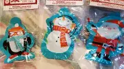 8 pcs BIG Inflatable gift tag Snowman Penguin Santa Pick Approx 3x5” Mix 'nmatch