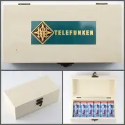 TELEFUNKEN Vacuum Tube Storage Wooden Box +6pcs free boxes for ECC83 ECC82 green