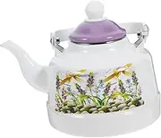 Ciieeo Enamel Water Kettle with Ergonomic Handle Versatile Stovetop Teapot for Induction Open Flame Elegant Design for Tea Milk Tea