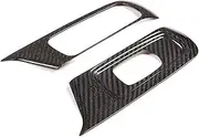 ATATNK Compatible for Porsche 718 2016-2019 911 2016-2018 Dry Carbon Fiber Car Window Lift Button Frame Trim Sticker Parts Accessories