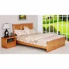 ANYA TASMANIAN OAK BED KING SIZE WHEAT