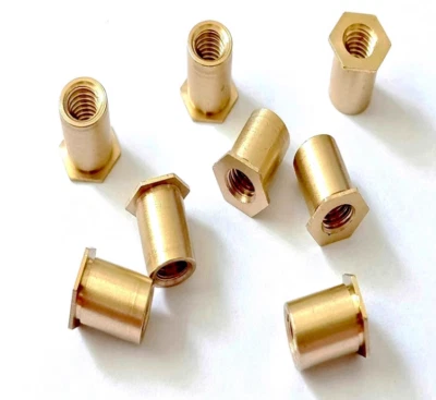 5pcs M3 M4 Brass Through Hole Pressure Rivet Nut Posts Pressure Plate Studs