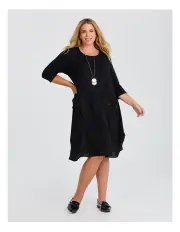 [Taking Shape] Tulip Bamboo Jersey Dress in Black
