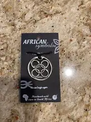 African Symbols Fertility Necklace And Cord - Circles of life connecting
