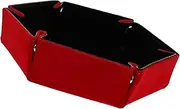 Vaguelly Foldable PU Leather Dice Tray Lightweight Storage Box for Dice Mobile Phones Jewelry and More Easy to Clean Organizer for Desktop Use