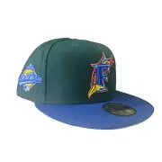 New Era Florida Marlins “Enchanted Forest” Sky Blue UV Fitted Hat Cap Size 8