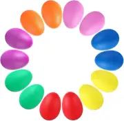 14 PCS Plastic Egg Shakers Percussion Musical Egg Maracas Easter Egg Kids Toys (