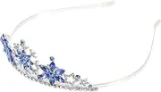 [LIOOBO] Snowflake Crown: Rhinestone Snowflake Headband, Princess Crowns for Women Girls, Snowflake Tiara for Christmas