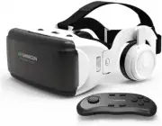 VR Headset 3D Glasses Bluetooth for iPhone Android Gamer Control Virtual Reality