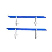 Boat Trailer Blue Poly Bunks 1.5M Plastic Skids & Galvanised Standard Bracket