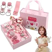 Girls Hair Accessories | Princess Hair Accessories for Toddler Girls | Set of 18 Stylish Princess Hairpin, Assorted Small Headgear Set for Party School Ballet