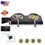 Induction Hot Plate - 2 Controlled Hobs, Timer & Touch Control for Easy Cooking