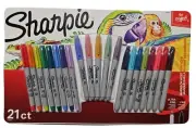 Sharpie Permanent Markers* 21 Count* Ultra Fine & Fine Point*Assorted Colors*New