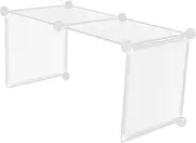 HOODANCOS Sneeze Guard Divider Panel for Desktop Protection Barrier Transparent Splicing Screen for Students Office Use Easy Installation