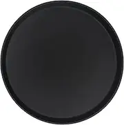 Argon Tableware Black Round Tray - 45cm - Pack of 1 - Reusable Rubberized Surface Non Slip Serving Tray for Serving Food, Drinks at Parties, Bars, Restaurants and Home
