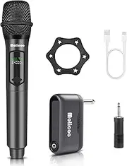 Molicoo Wireless Microphone,Professional Handheld Wireless Dynamic Microphone System with Rechargeable Receiver 160 ft,Karaoke Microphone Kit for Singing,Karaoke,Wedding,DJ,Party,Speech,Church,PA,M50