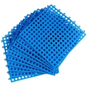 10Pcs Interlocking Soft PVC Non-Slip Tile Splicing Waterproof Mat Drain Pool ...