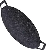 iplusmile Korean Grill Pan Nonstick Aluminum Alloy Multi Use Grilling Tray for Camping Outdoor Cooking for Even Heating and Release