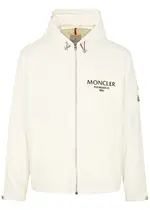 Moncler Granero Logo Hooded Nylon Jacket - White - 2 (UK38 / M) 2 (UK38 / M)