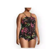 Magicsuit L31321 Women's Black Floral Jill One-Piece Beach Swimsuit Size 16