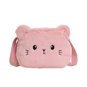 2 Pcs Cute Soft Plush Children's Shoulder Bag Cartoon Cat Baby Girls Messenger Small Bags Winter Fashion Boys Kids Handbags Coin Purse