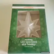 Sylvania LED Speckled twinkling Star Treetop new in box.