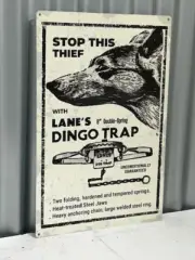 LANES DINGO TRAP METAL SIGN AUSTRALIAN MADE 600 MM X 400 FREE POST