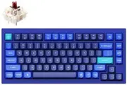 Keychron Q1 v2 75% RGB Gateron G Pro Brown Fully Assembled Hot-Swappable QMK Custom Mechanical Keyboard Navy Blue