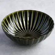 KANEKO KOHYO GIYAMAN Large Hachi Bowl 21cm Green Mino Yaki Japan