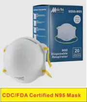N95 P2 Disposable Face Mask Respirator Masks CDC NIOSH 5 Layer-White