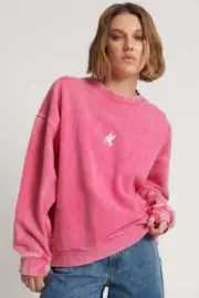 NEW OneTeaspoon ONE TEASPOON Womens Pink Bower Bird Retro Sweater - Pink