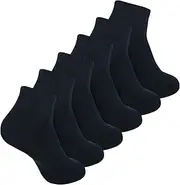 [Zaccai] Women's Ankle Socks Casual Lightweight Cotton Socks (3 Pairs), 3 Black, One Size