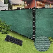 Green 6FT X 50FT Outdoor Privacy Screen Fence & Mesh Shade Net Cover, Ideal for Garden and Backyard - Enhances Privacy for Fencing & Chain Link, Perfect for Patio Privacy Wall, Slats，Freestanding