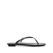 [Prada] Prada Enamel Triangle-logo Slides 36 IT BLACK