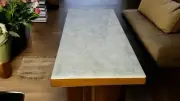 48"x24" Elegant White Quartz Stone Center Dining Table Kitchen Slab Conference D