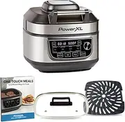 [PowerXL] Grill Air Fryer - 5.7L Capacity - 12-in-1 Electric Multicooker - Air Fry, Slow Cook, Steam, Saute, Grill, Bake, Roast, Rice Cooker, Simmer, Sous Vide, Fry & Keep Warm - Non-Stick - 1450 Watts