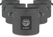 AC Infinity Heavy Duty Fabric Pots, 10 Gallon Aeration Reusable Grow Bags 5-Pack with 500G Thick Nonwoven Fabric and Multi-Purpose Rings, for Low Stress Plant Training Fruits, Vegetables, and Flowers