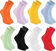 8 pairs of DIABETIC Non-Elastic Cotton Socks for SWOLLEN FEET for Mens & Womens